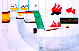 Alona Rodeh, Gas Station 2000 (Sketch), 2002 Alona Rodeh, Girl (from the Safe and Sound Poster Series), 2015