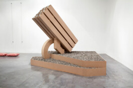 Alona Rodeh, Iron Dome Descending a Staircase, Installation View at Petach Tikva Museum of Art, 2015 Alona Rodeh, Girl (from the Safe and Sound Poster Series), 2015