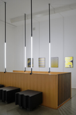 Alona Rodeh, Installation view, Lights, Bollards, Fire, Christine König Galerie, Vienna Alona Rodeh, Girl (from the Safe and Sound Poster Series), 2015